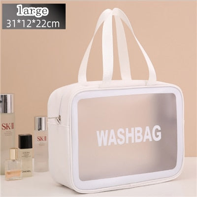 Tragbare transparente wasserdichte Reise-Wasch- und Schminktasche