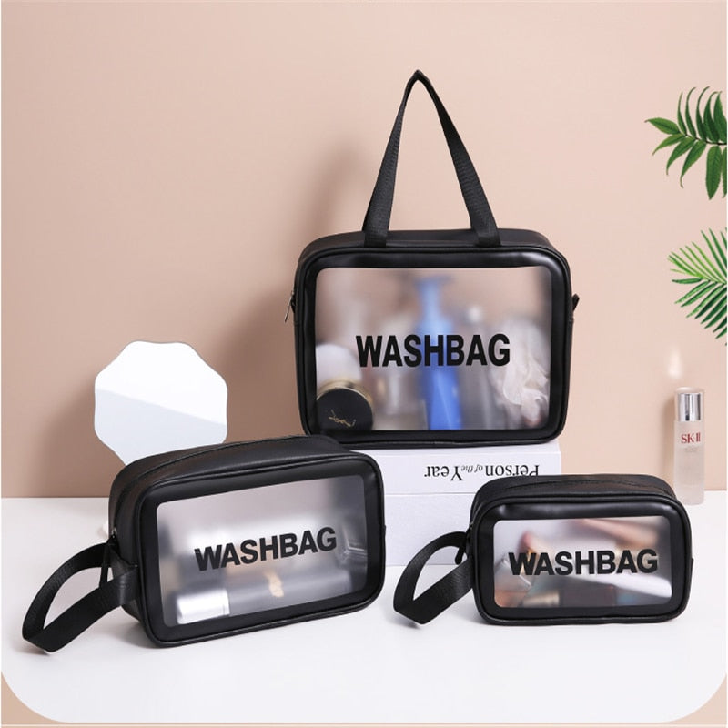 Tragbare transparente wasserdichte Reise-Wasch- und Schminktasche