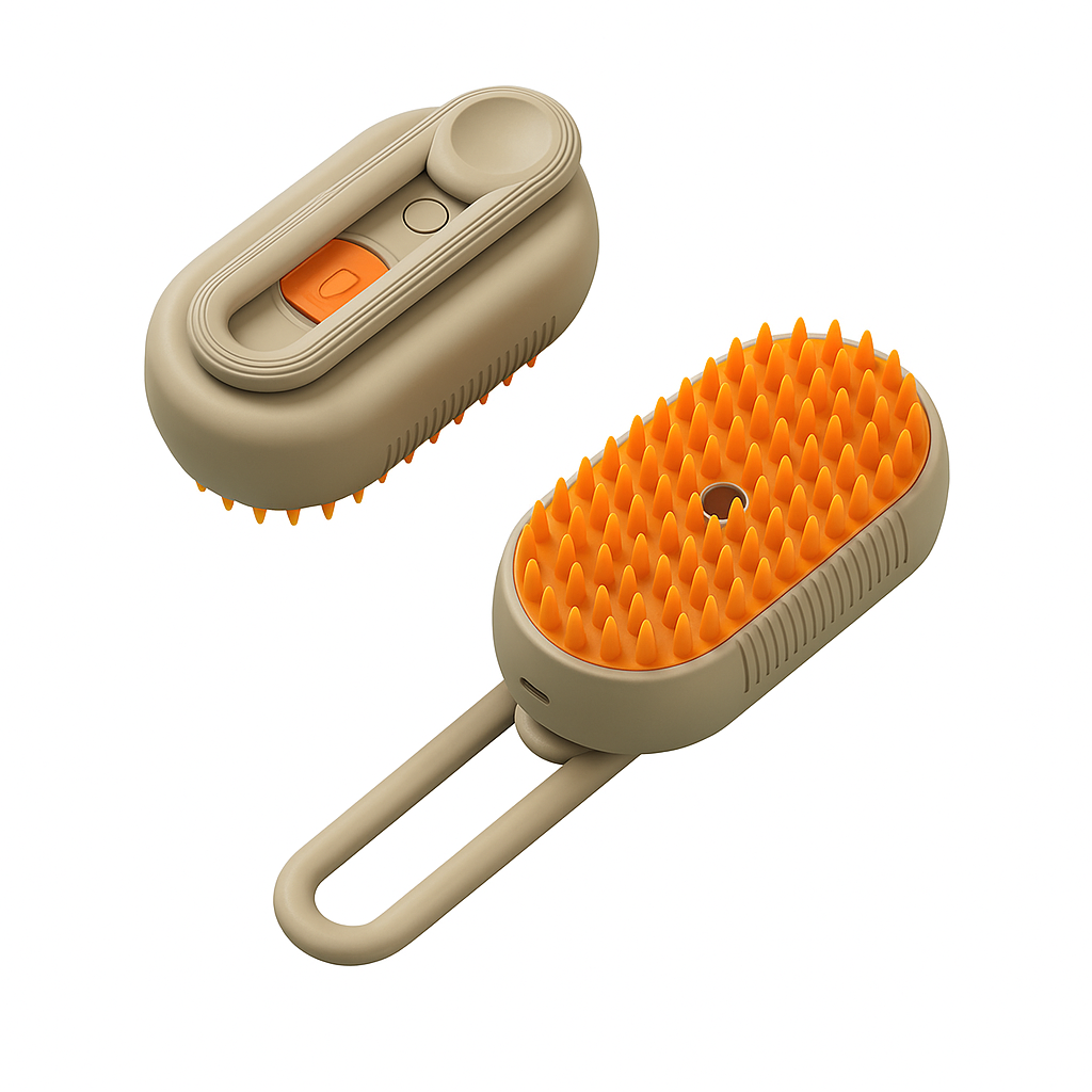 3-in-1-Katzendampfbürste, verbesserte Version