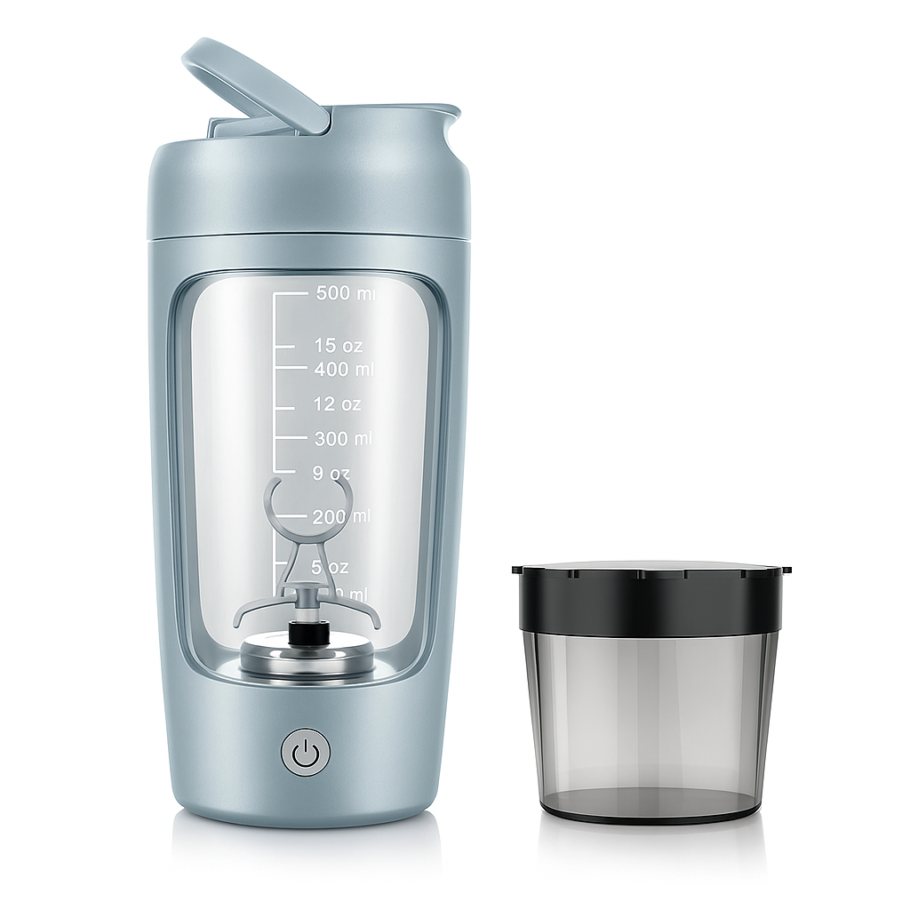 Elektrischer Protein-Shaker-Becher mit Pulverbehälter