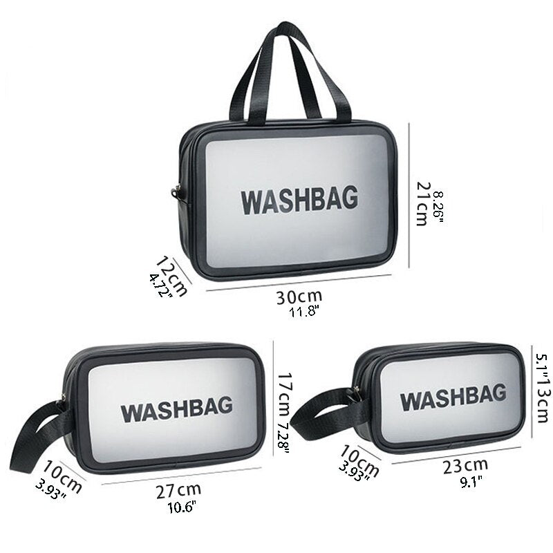 Tragbare transparente wasserdichte Reise-Wasch- und Schminktasche