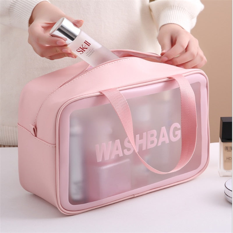 Tragbare transparente wasserdichte Reise-Wasch- und Schminktasche