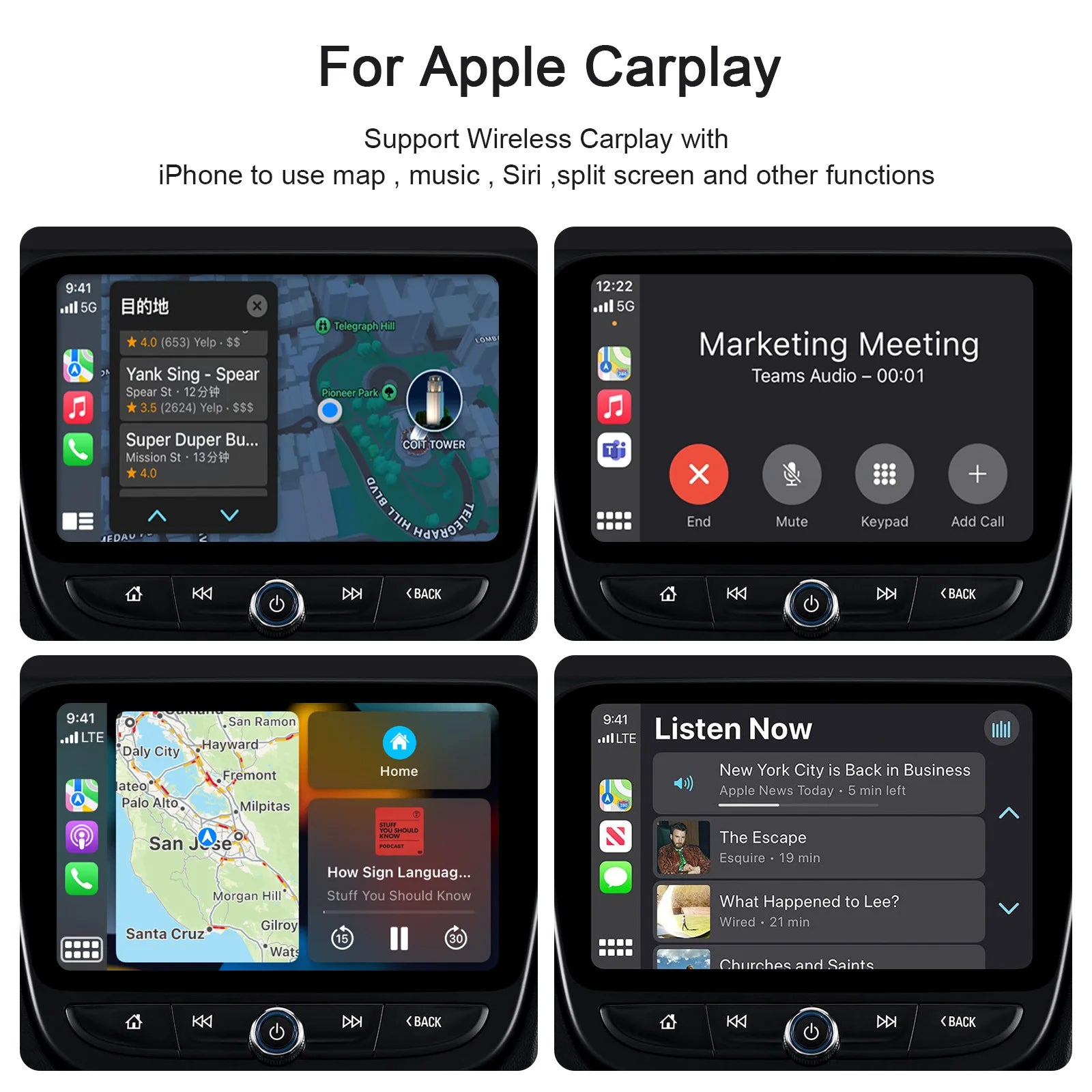 Kabelloser CarPlay-Adapter für Android und Apple