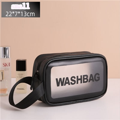 Tragbare transparente wasserdichte Reise-Wasch- und Schminktasche